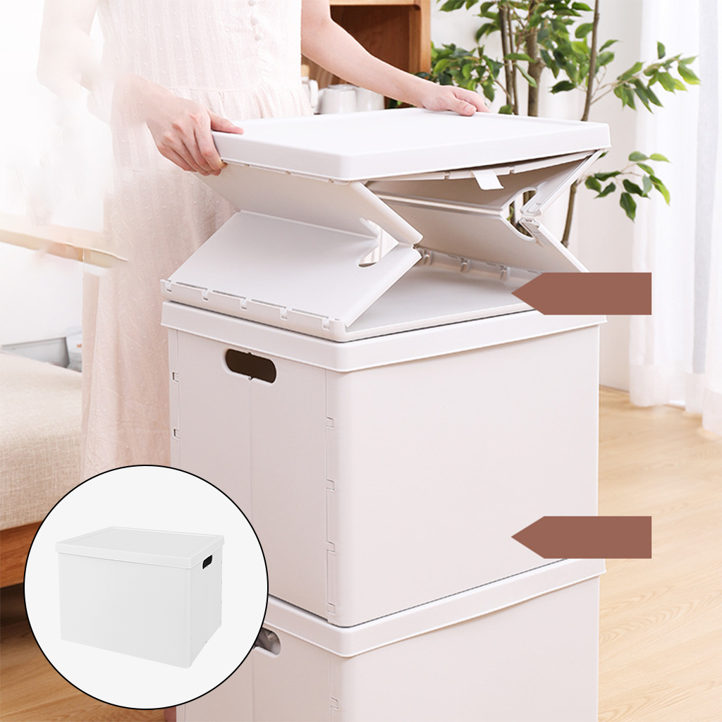 Plastic Collapsible Storage Box Snack Grocery Clothes Organizer Tool Box Trunk Car Travel Storage Bins Need to Assemble
