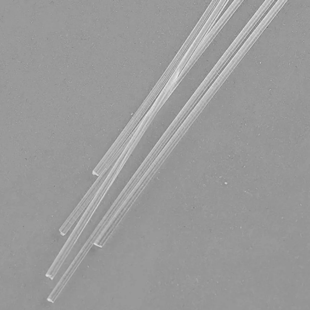 5 Pieces 2x250mm Transparent Clear Long Acrylic  Round Rod