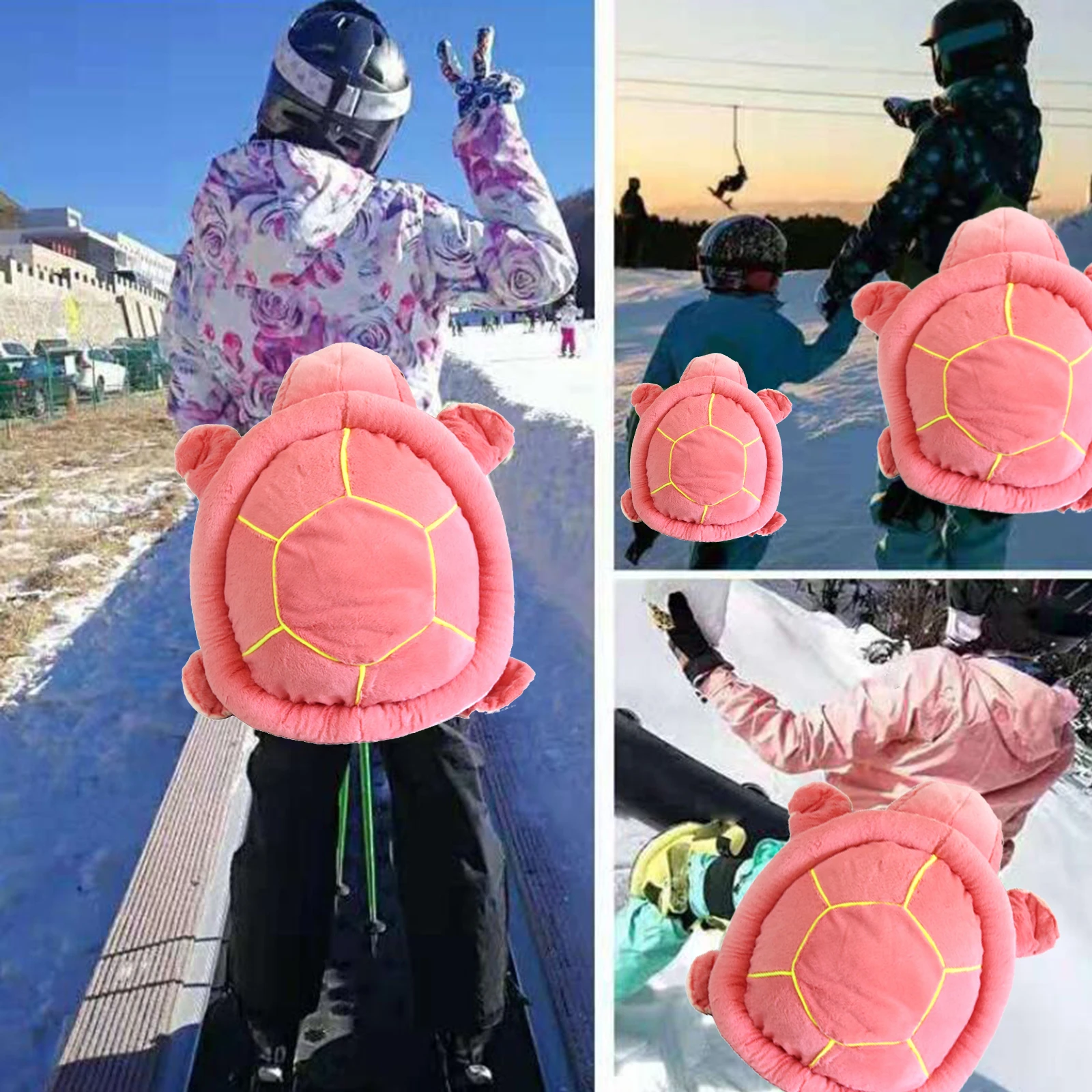 Kelendle Ski Protective Gear Set Cute 3D Knee Padded Protector Hip Protection Butt Pad for Adult Kids Tailbone Protector for Skiing Skating Snowboarding Outdoor Winter 
