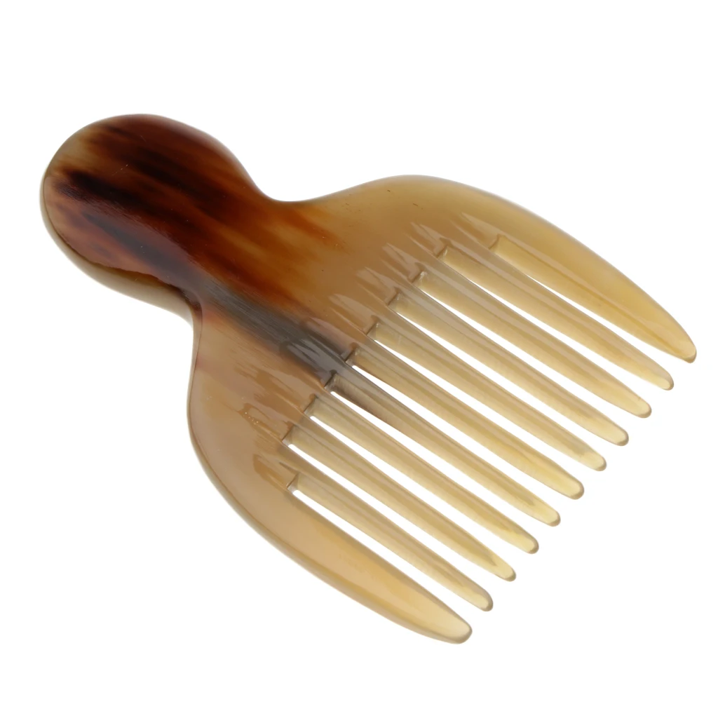 Natural Horn Afro Curly Hair Pick Hair Styling Comb Salon Professional Comb