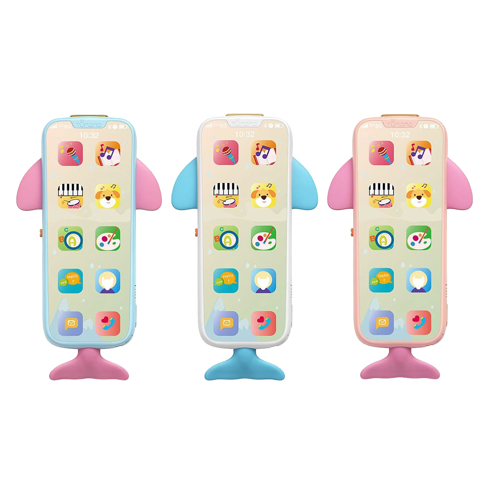 Baby Early Learning Whale Music Mobile Phone Toy for Children 6+ Months Gift