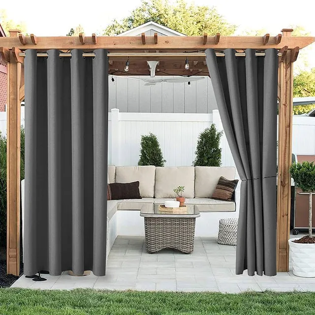 Tende da esterno per la casa RYB tende per la Privacy oscuranti per interni  ed esterni impermeabili per la porta del Patio capanna per piscina  padiglione Gazebo Pergola - AliExpress