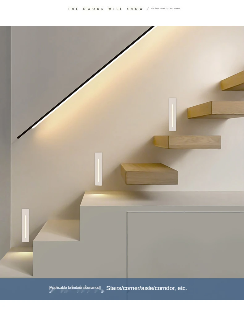 CHILLGIO Recessed Led Stairs Sensor Lights Step Aluminum Hallway Staircase Footlights IP65 Waterproof Indoor Night Corner Lamps plug in wall lights