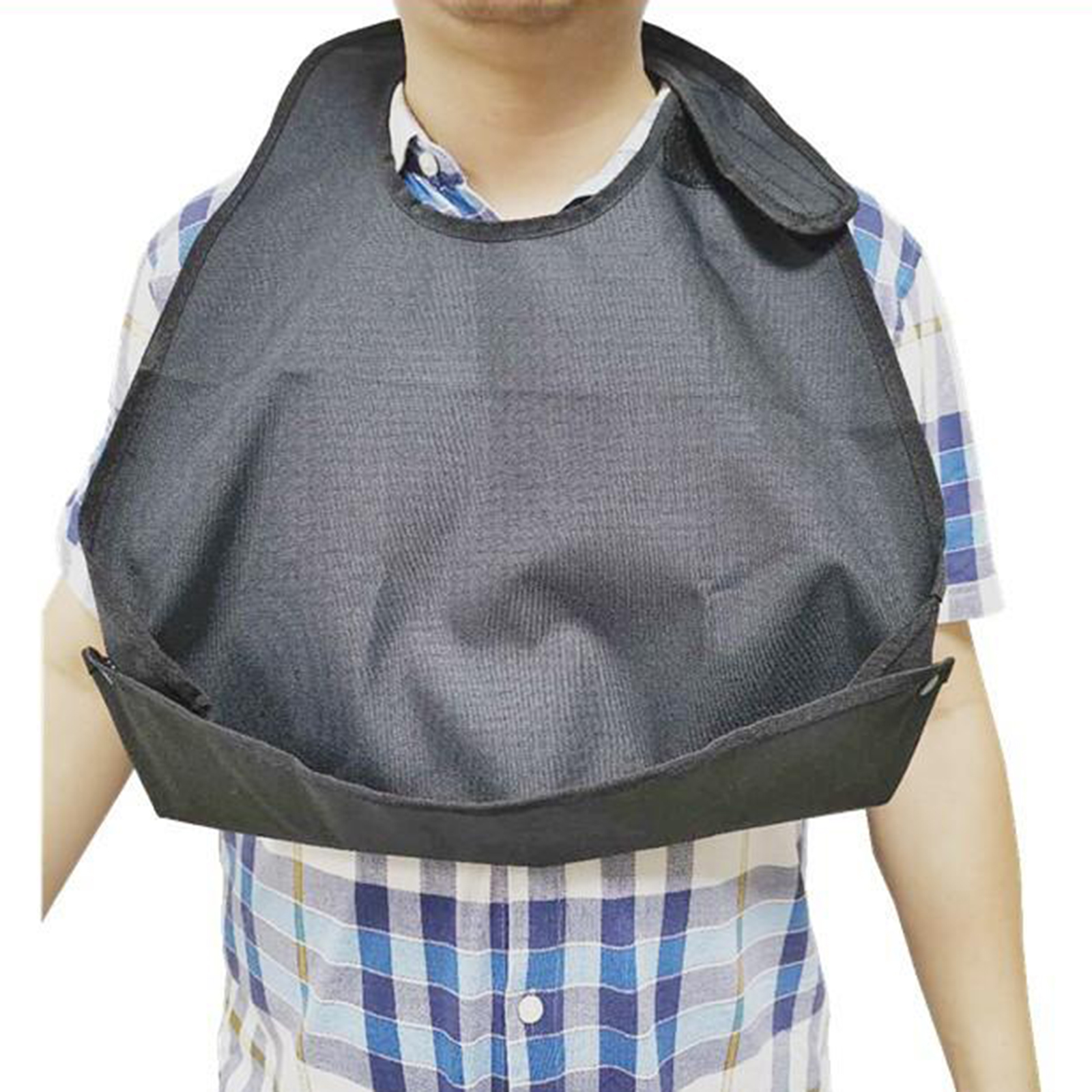 Adult Bib with Pocket Mealtime Clothing Protector Great Gift for Elderly,Soft Material
