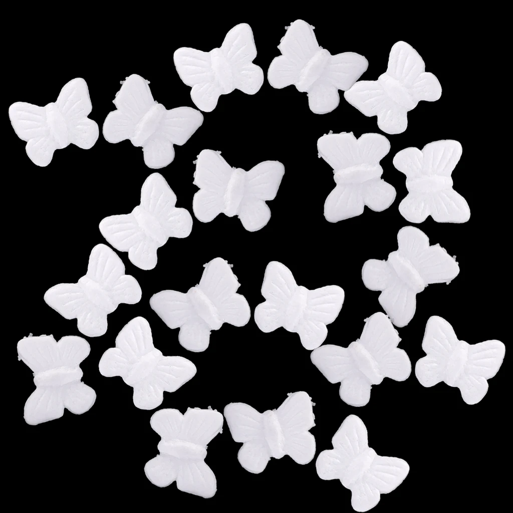 20pcs Butterfly Shaped Styrofoam Foam Ornaments for DIY Model Making