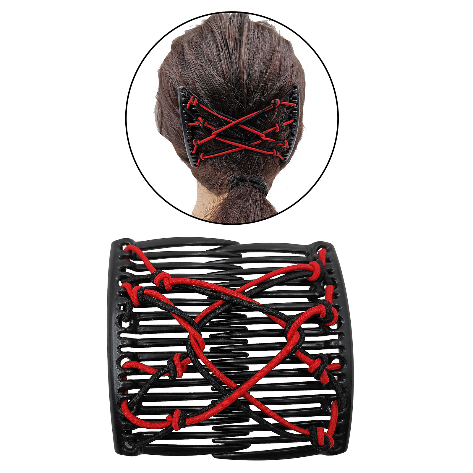 Magic Hair Side Combs for Women Stretch Double Hair Side Combs Clips Bun Maker Hair Accessories