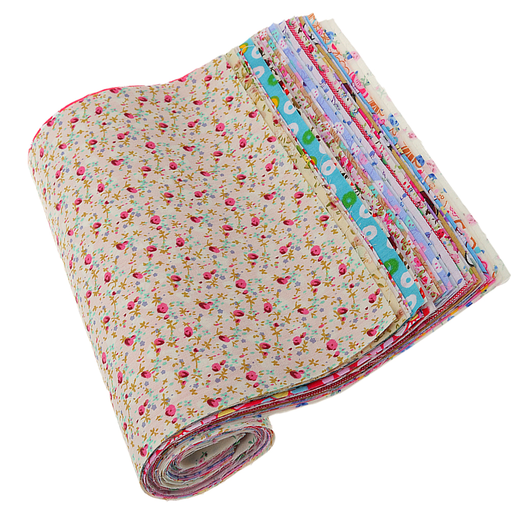 Multi Fat Quarters Fabric Bundles, Quilting Fabric for Sewing Crafting DIY Handmade Crafts , 11.8 x 7.8 inch