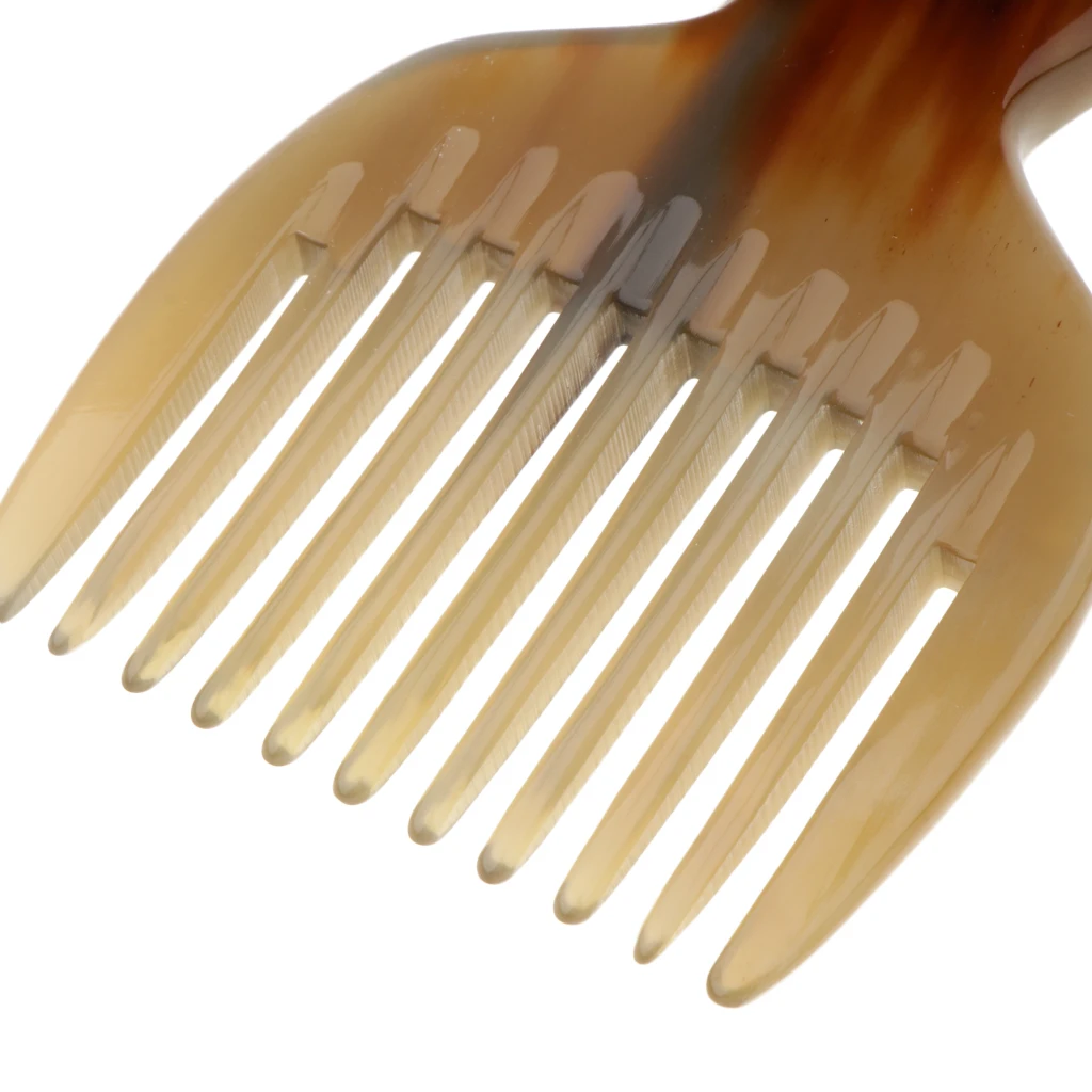 Natural Horn Afro Curly Hair Pick Hair Styling Comb Salon Professional Comb