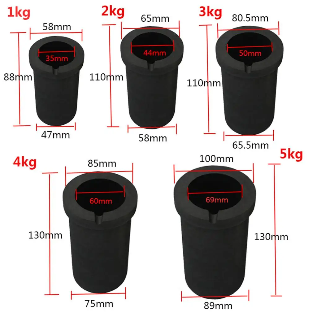 1/2/3 KG Melting Gold Metal Graphite Crucible DIY Melting Casting Refining Tool