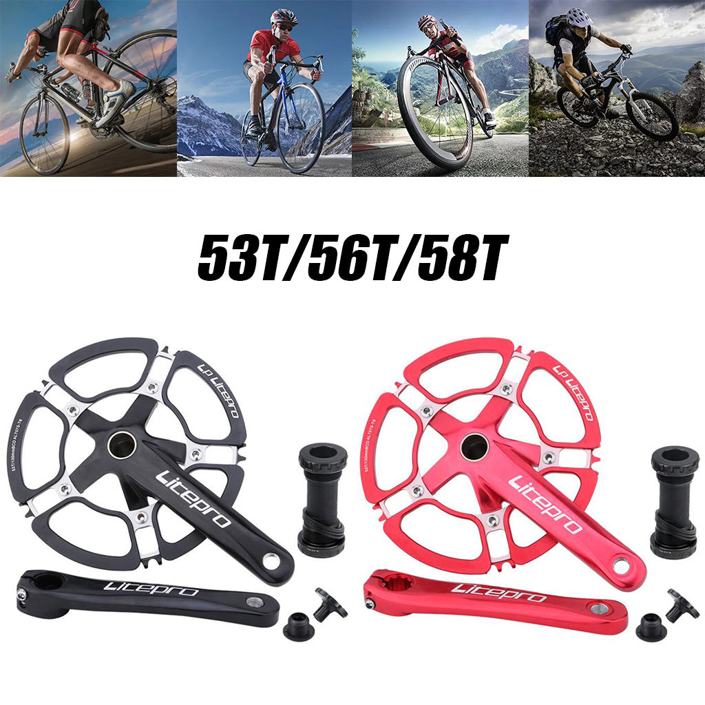BMX Bicycle BCD 130MM Integrated Chainwheel Crankset Single Crank For Folding Bike Chainring Parts Accessory