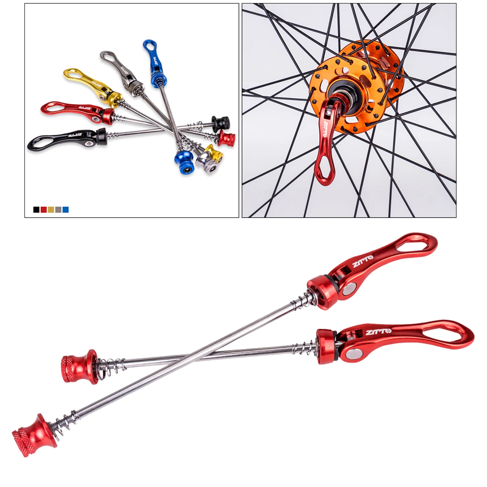 1 Pair Bicycle Wheel Hub Skewers Quick Release Multi-color High Quality Mountain Bicycle Road Bike Bicycle Part