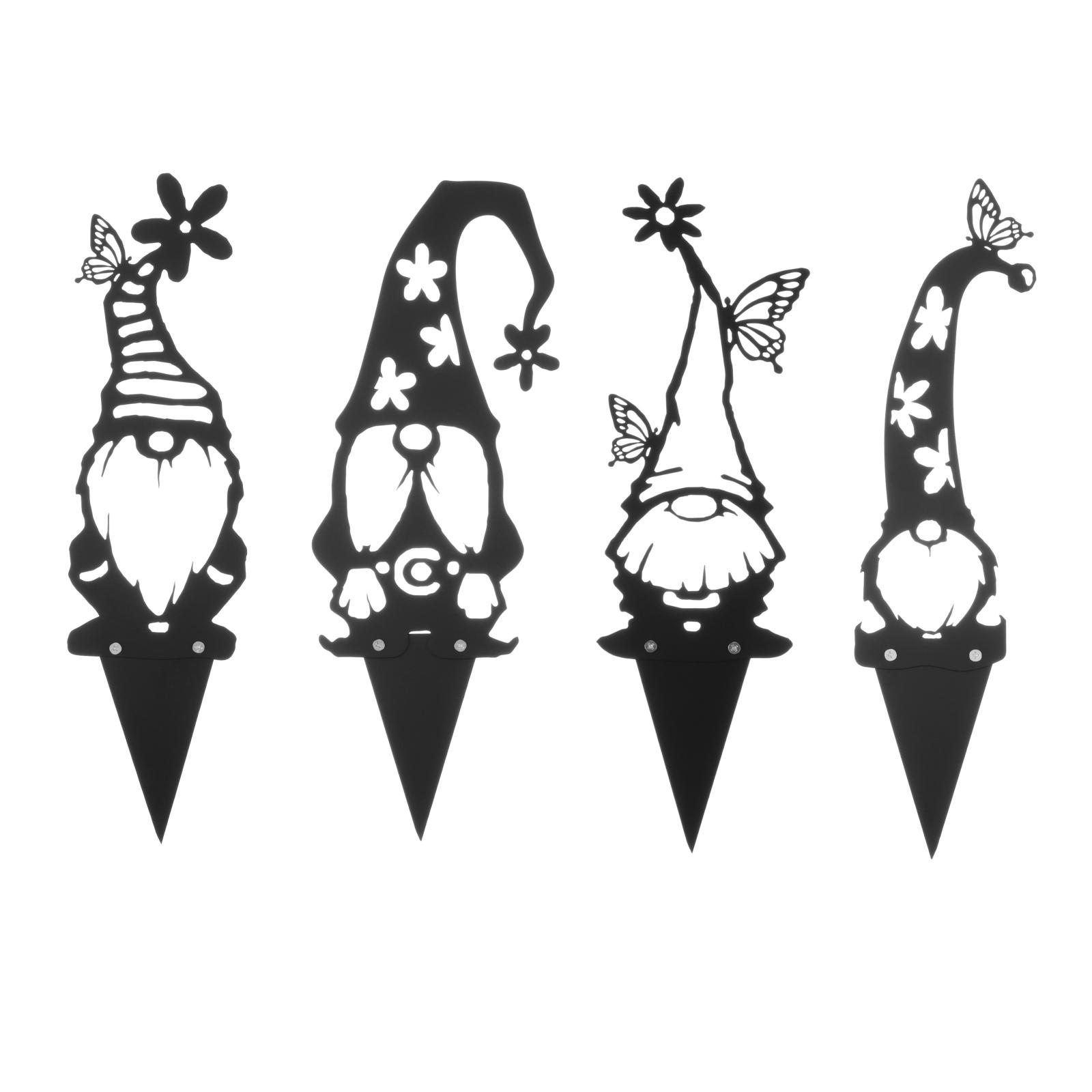 Faceless Gnome Garden Dwarfs Figurine Fairy Patio Silhouettes Statue Decoration Cottage Cupola Backyard Courtyard Ornaments