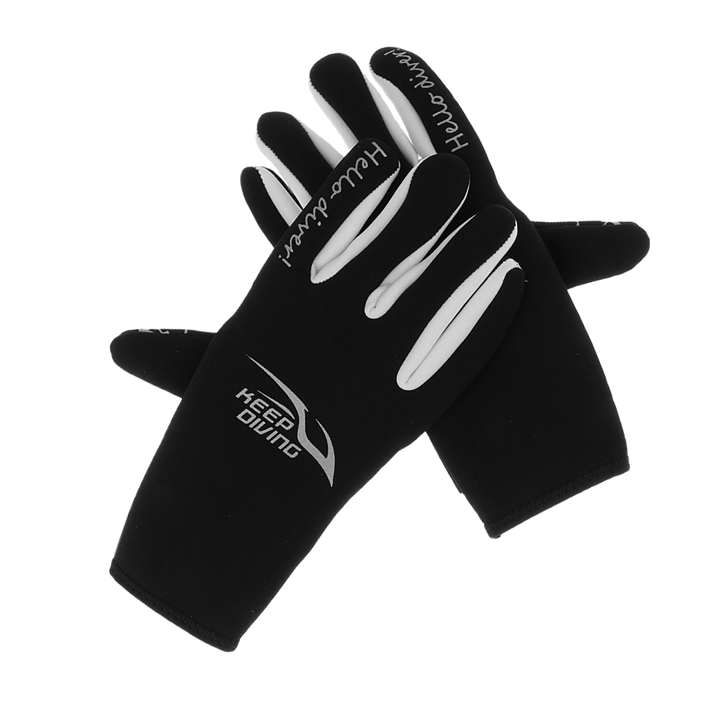 Unisex Premium 3mm Neoprene Wetsuit Gloves Scuba Diving Swimming Surfing Snorkeling Kayaking Gloves Black S