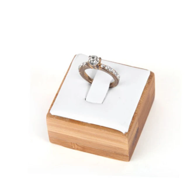Porta anelli Vintage in legno naturale non verniciato cono espositore per  gioielli anelli organizzatore custodia custodia