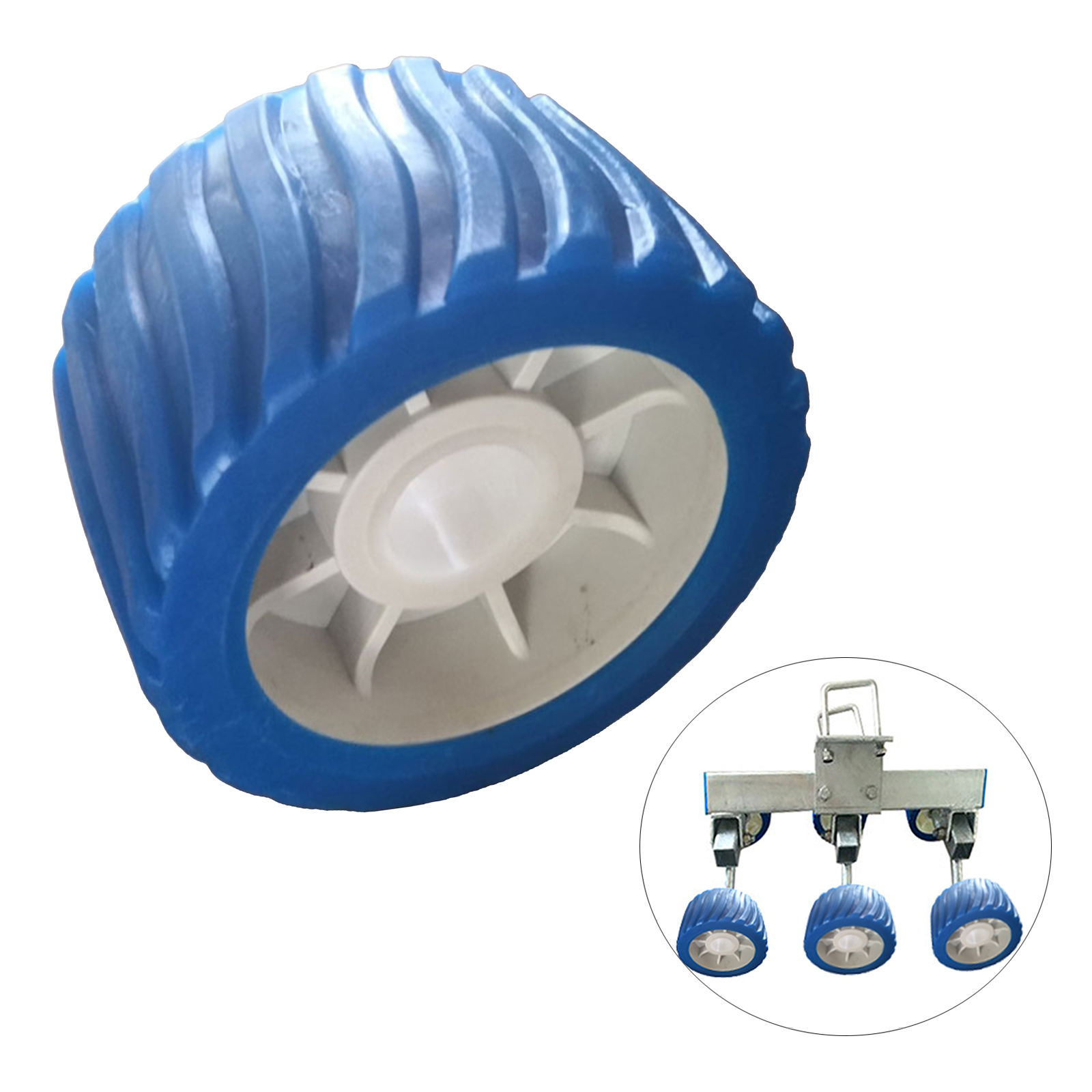 Heavy-Duty Trailer Roller Marine Boat Ribbed Wobble Roller Hardware New