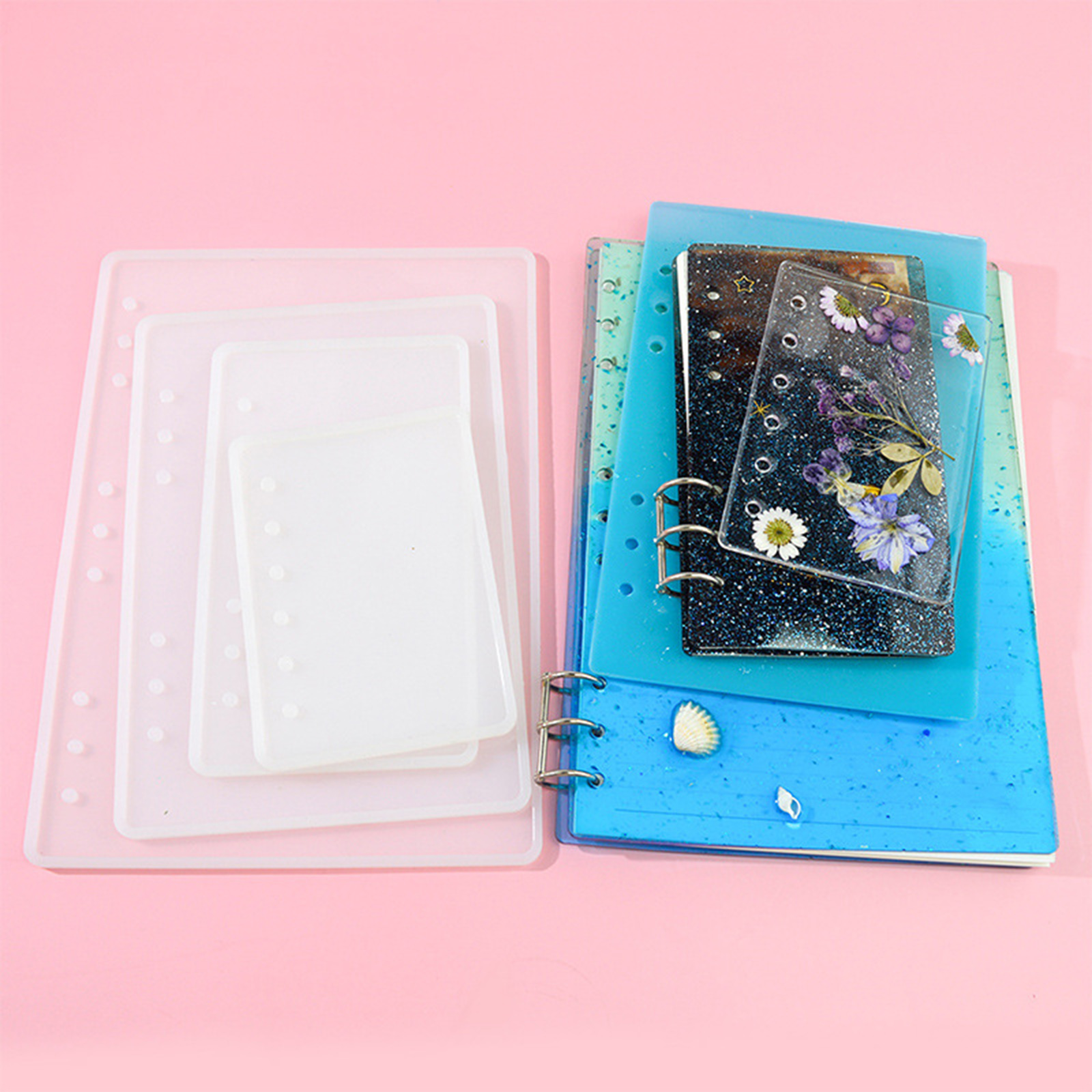 Silicone Notebook Mold for B5 A5 A6 A7 Clear Casting Molds for Making Epoxy Resin Jewelry Crystal Book Accessories