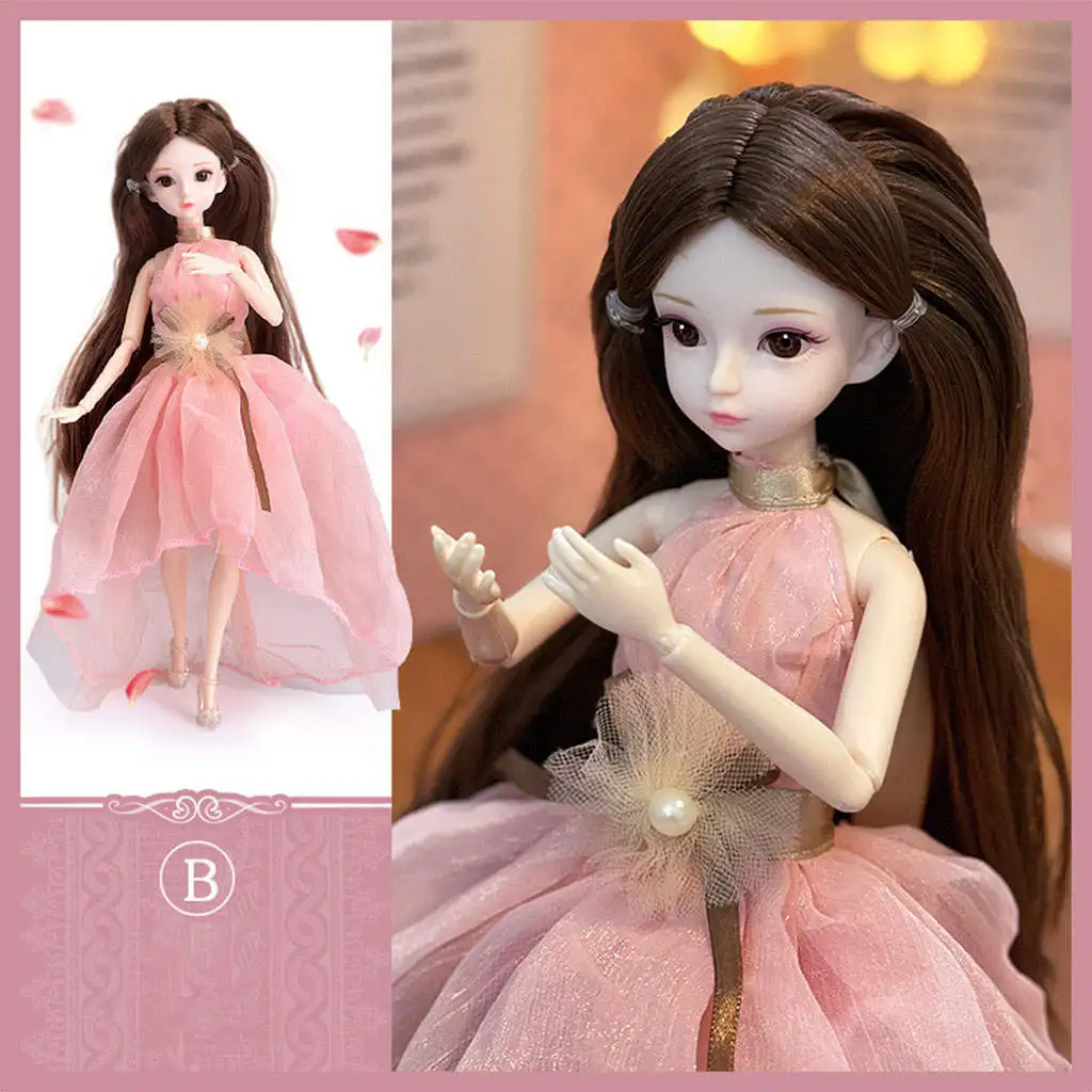 Lovely 30cm Doll Toys Movable Joints with Full Set Clothes Girls Toys
