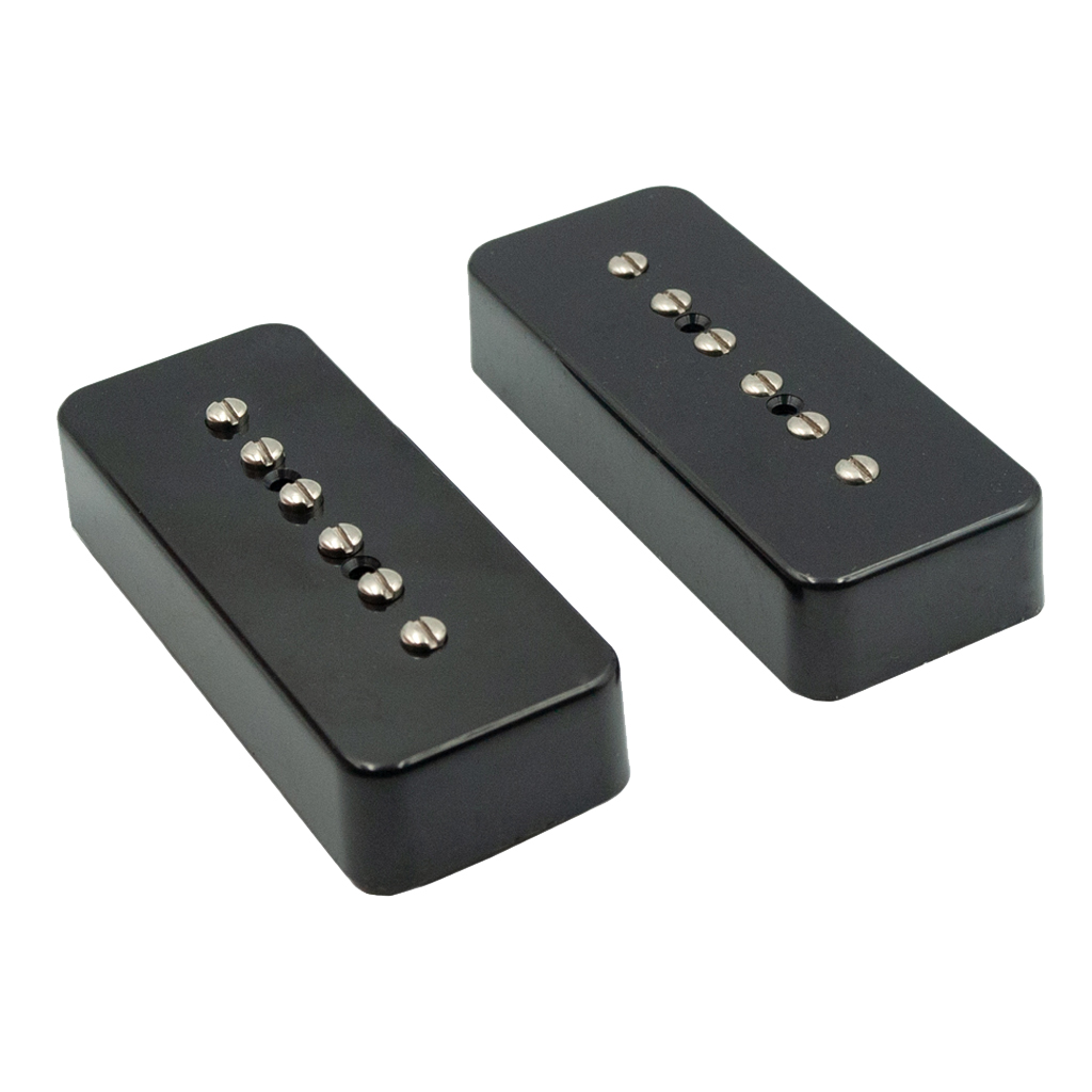 2Pcs Soap Bar Electric Guitar Pickups Black 50mm/52mm with Screws Springs Luthier Supply