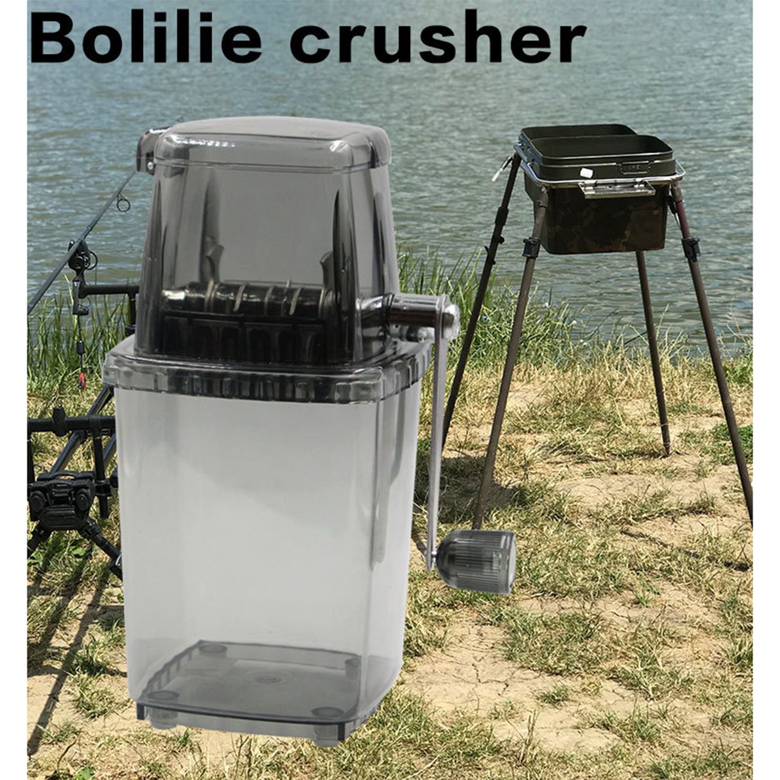 Boilie Bait Crusher Groundbait Grinder Grinding Crushing Box Case Tackles