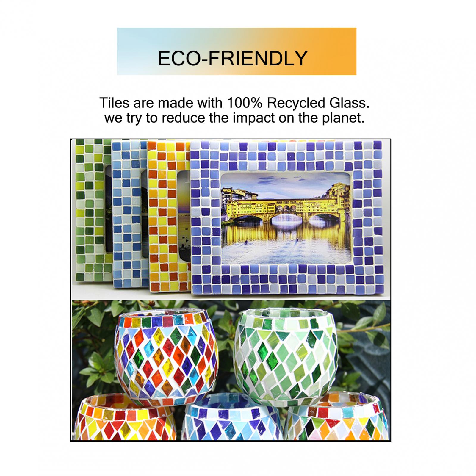 Transparant Glass Mosaic Tiles Puzzle Miniature Glass Artwork Supply Decor