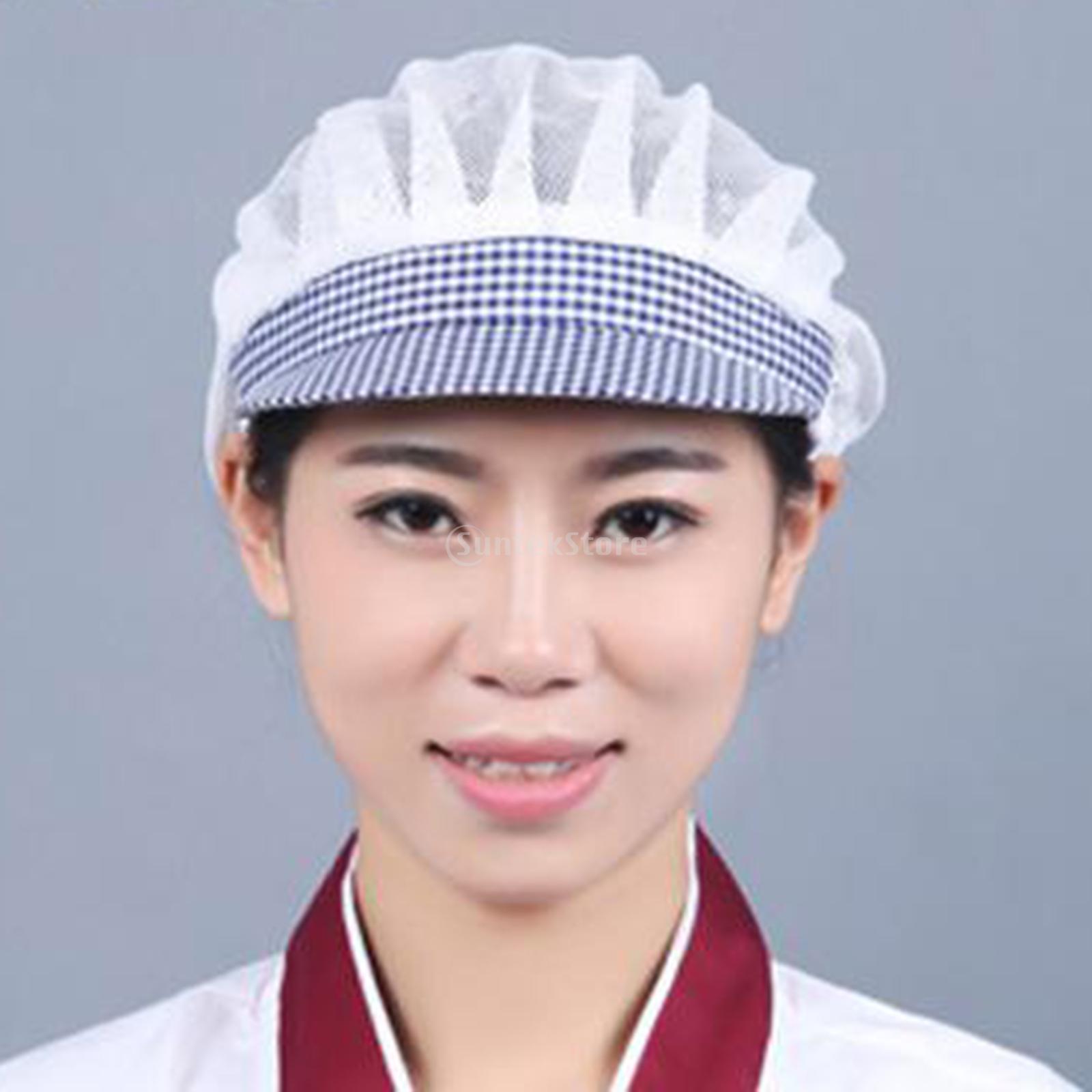 Chef Hats Mesh Kitchen Chef Caps Hair Nets Food Service Hats with Brim,for catering colleges/ schools, restaurants, pubs, cafes