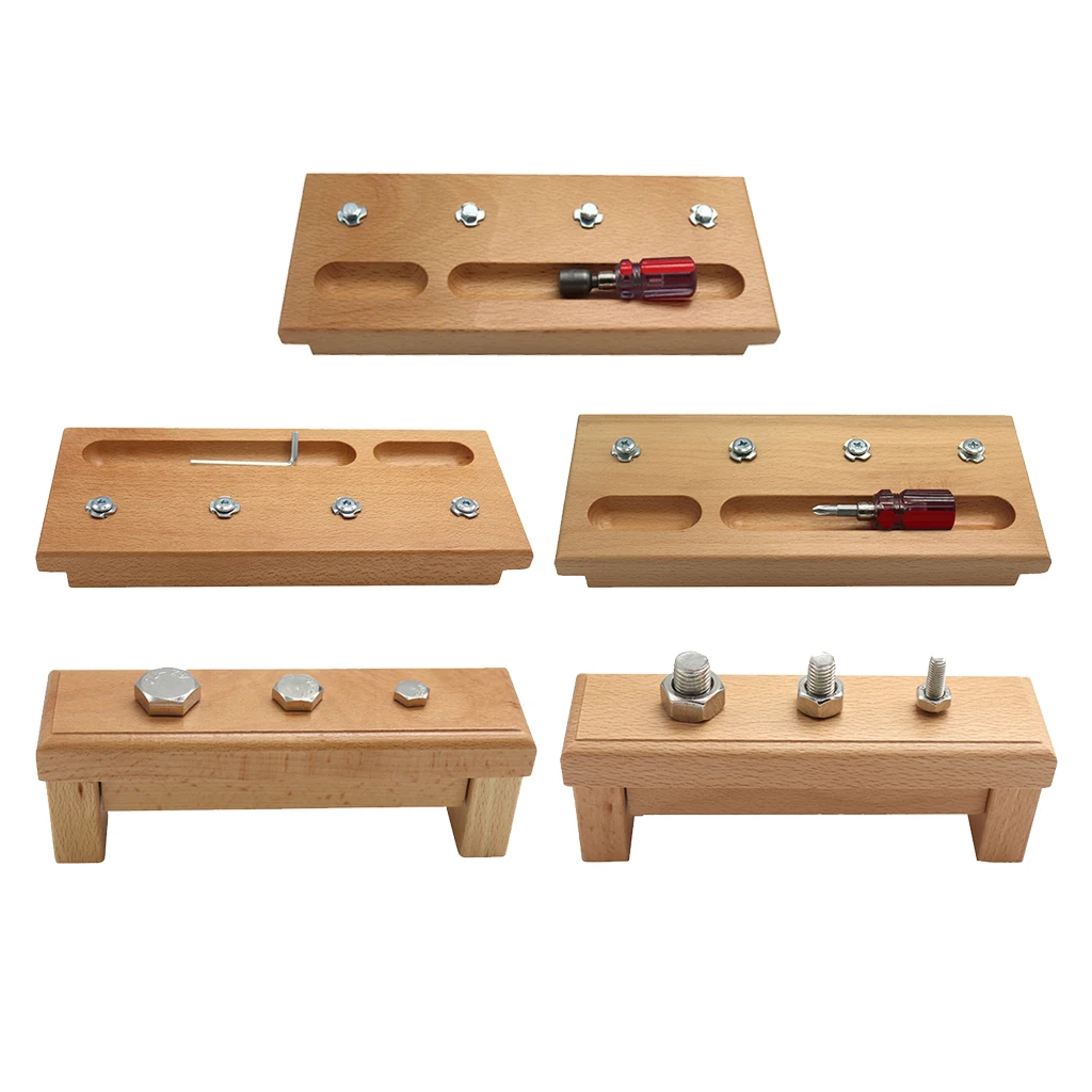 Montessori  Screw Nuts Bolts Building Board Game Intelligent Toy for Kids