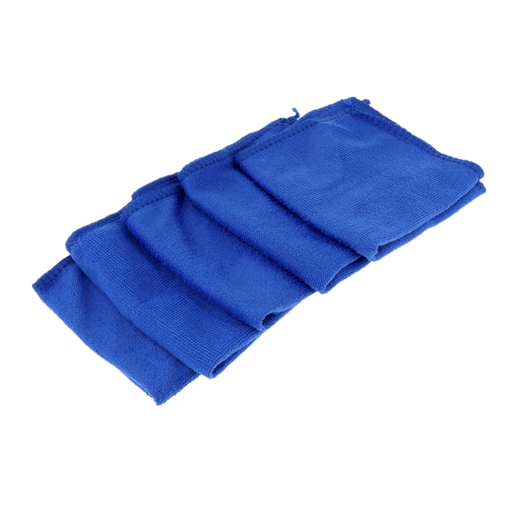 5pcs Quick-Dry Microfiber Towel for Cars Bikes Household Polishing Cloth Rag Wiper