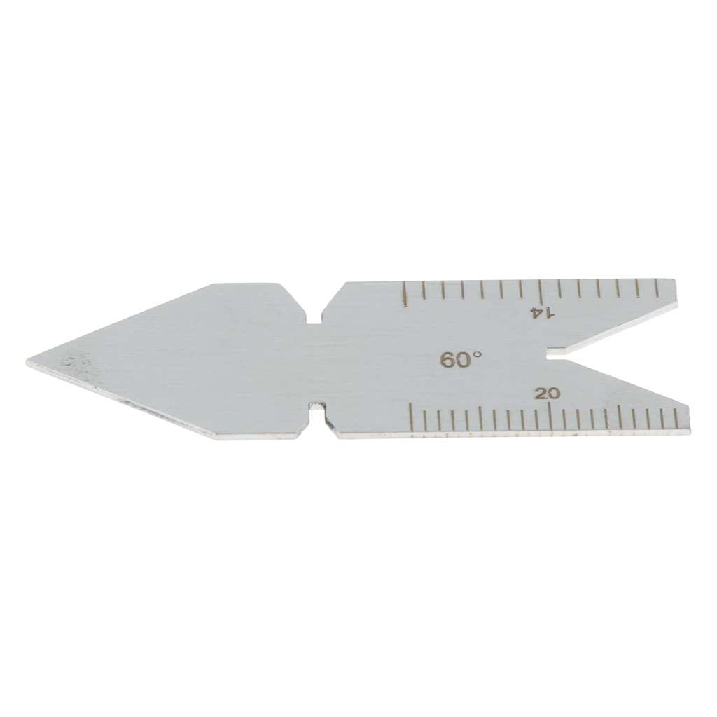 60 Degree Stainless Steel Center Gauges, tempered with a satin-chrome finish