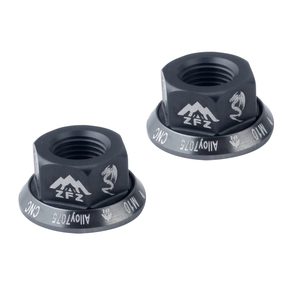 2 Pcs Track Axle Nuts Bicycle Wheel BMX Road Track  Rear/Front M10