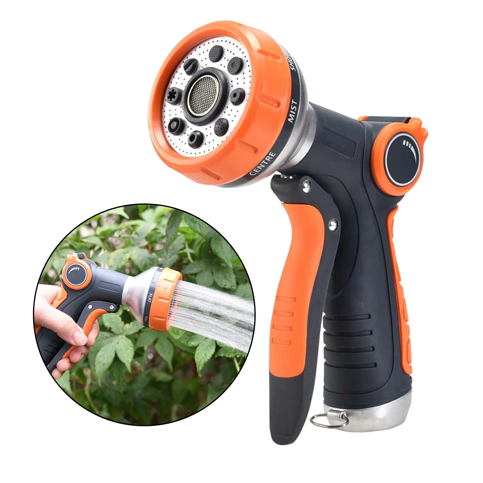 Garden Hose Nozzle Water Sprayer High Pressure Car Wash Gun Nozzle