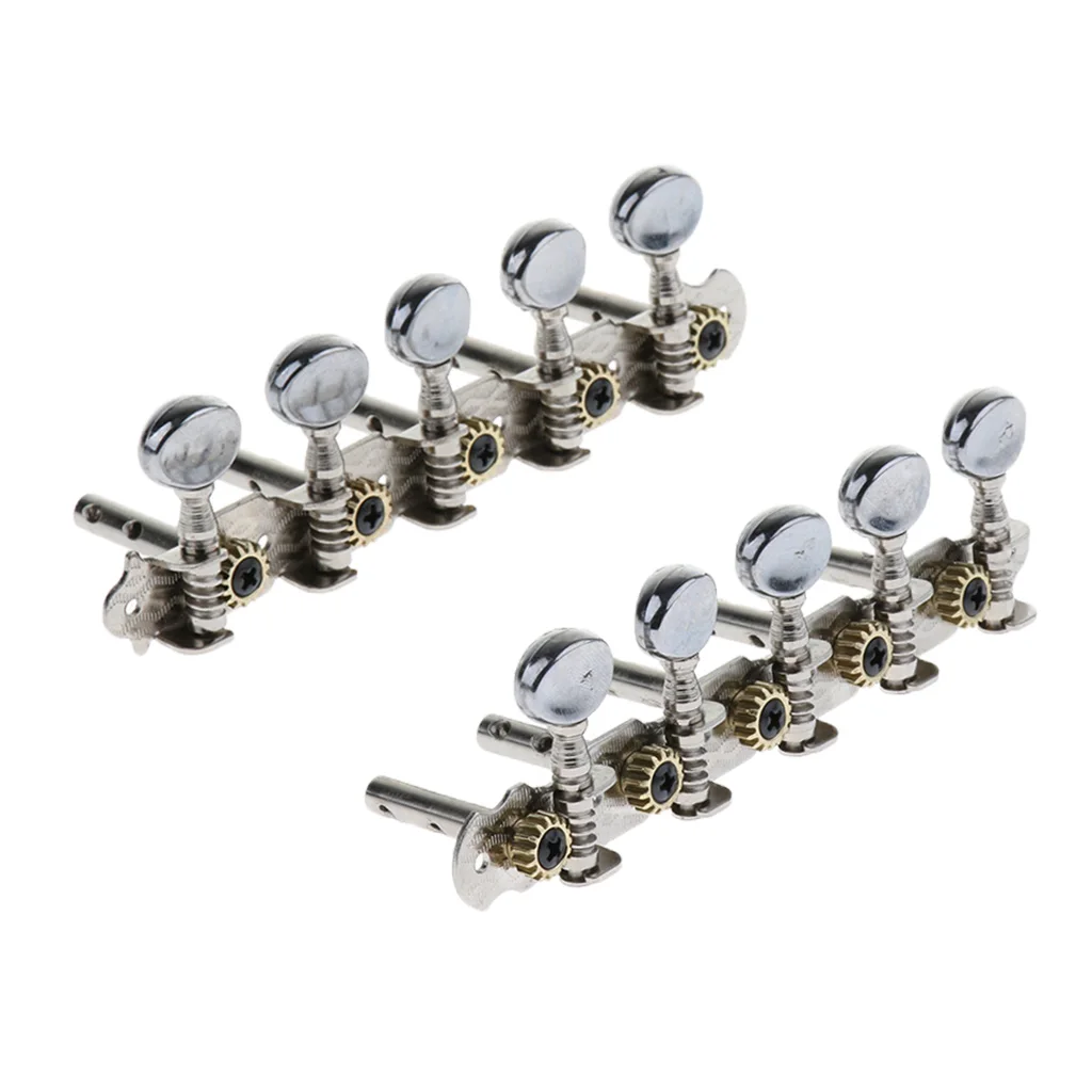 1 Set Metal 5R5L Tuning Pegs Tuners for 10 String Guitar/Mandolin Musical Instrument Parts