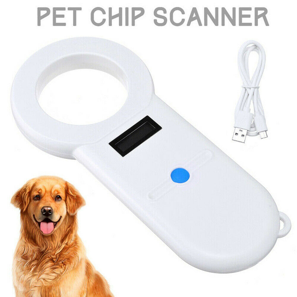 Pet Microchip Scanner, Handheld Animal Chip Reader with OLED Display, Portable RFID Reader Supports for ISO 11784/11785, FDX-B