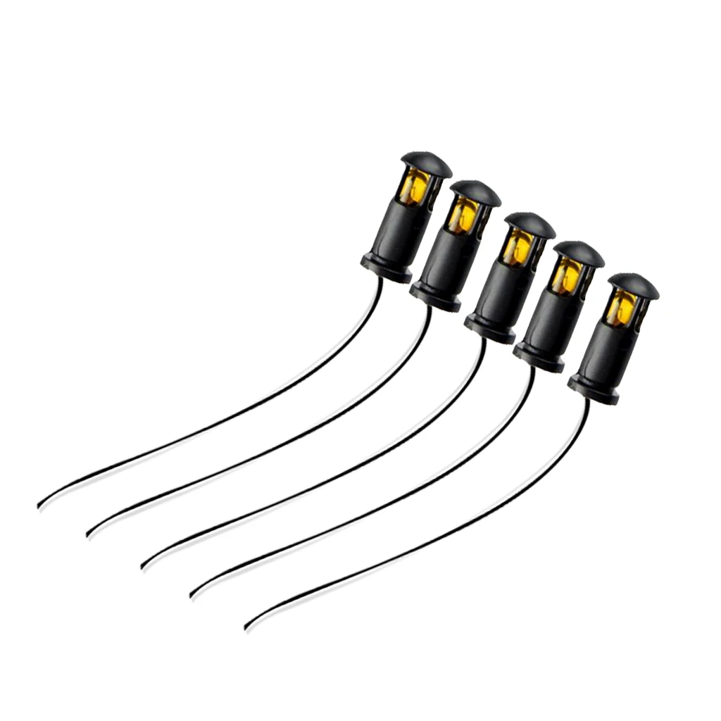 5 Pcs. 6V Model Building Street Lights Lighting Lamps Gauge H0, Yellow