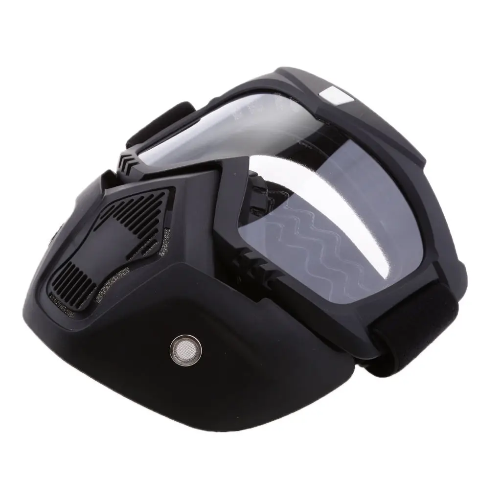 Motorcycle Riding Protector Helmet Goggles Detachable Shield Face 