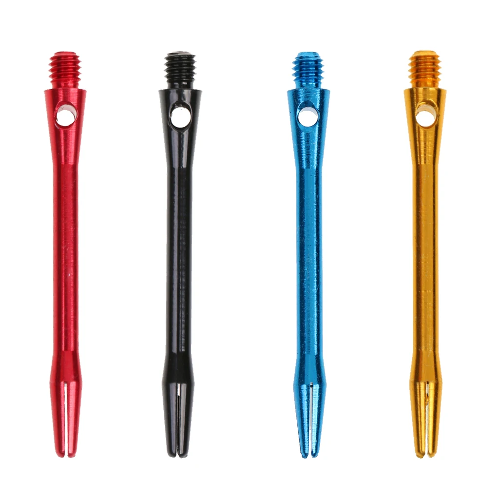 10Pcs 53mm 2BA Thread Aluminium Alloy Re-Grooved Dart Shafts Replacement Darts Accessories Red Black Blue Gold