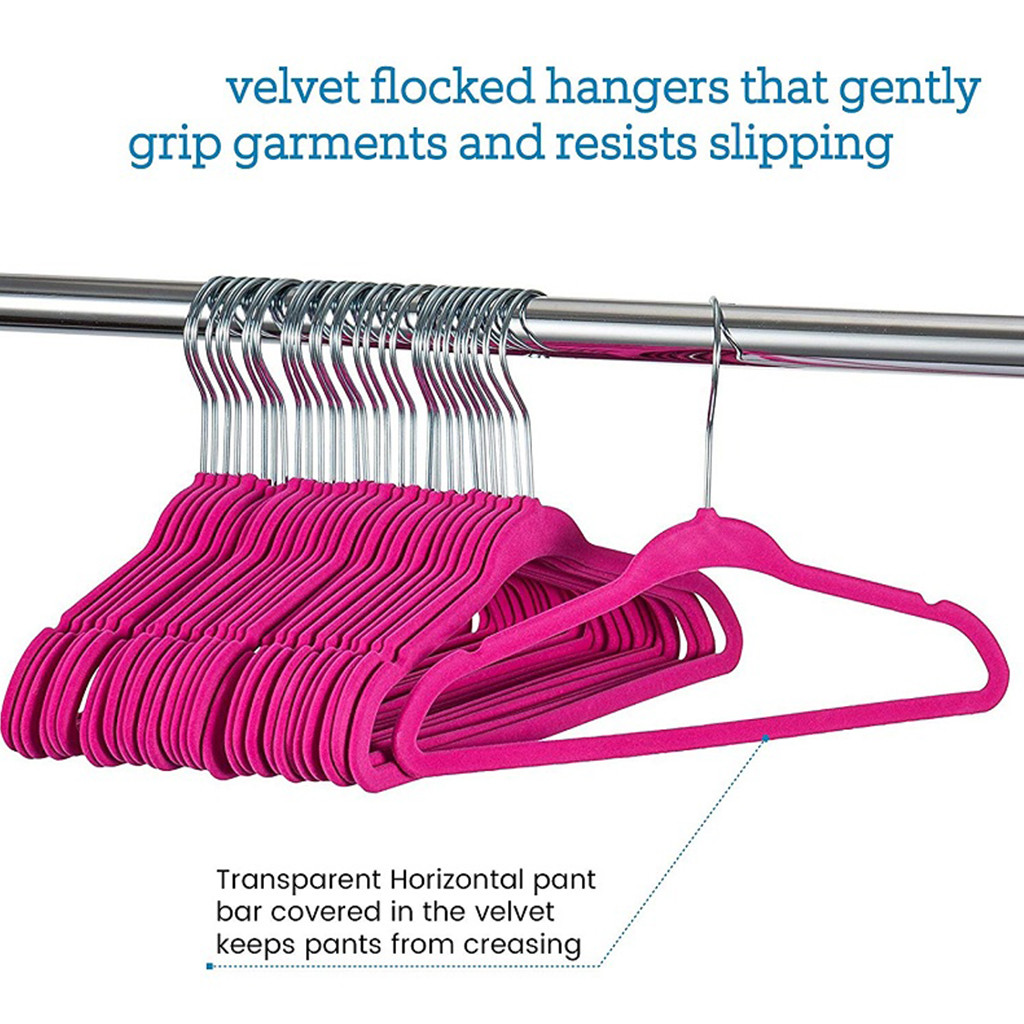 Title 4, 10/20/30 Pack Non-slip Velvet Kids Hangers For ...