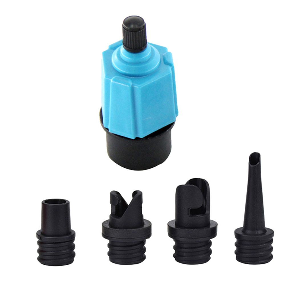 1 Set 4 in1 Pump Adapter Nozzle Electric Pump Valve Adapter Inflatable Boat Air Valve Adaptor Rubber Raft Airbed Swimring