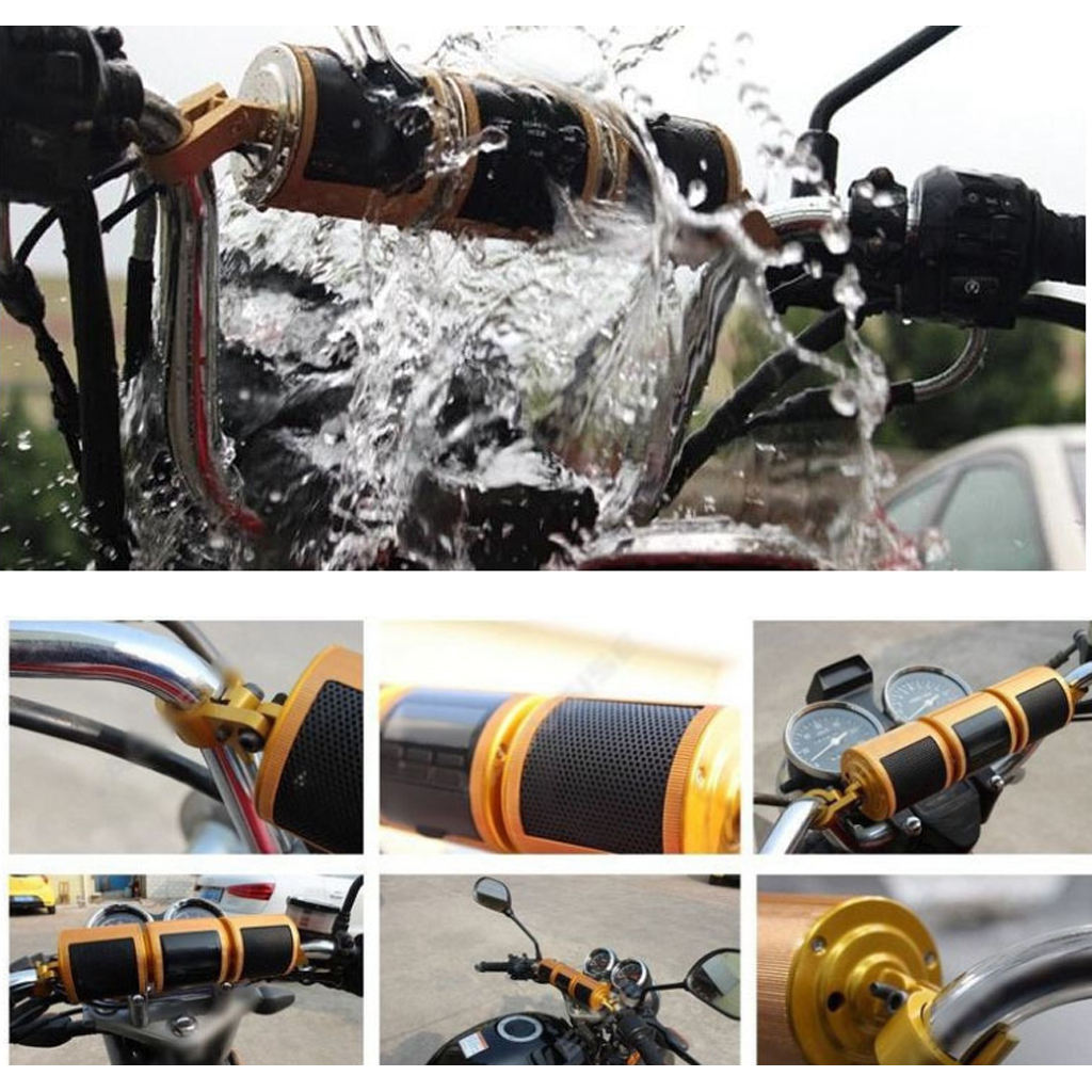 Motorcycle AudioSound System Bluetooth MP3 FM Radio Stereo Speaker Universal