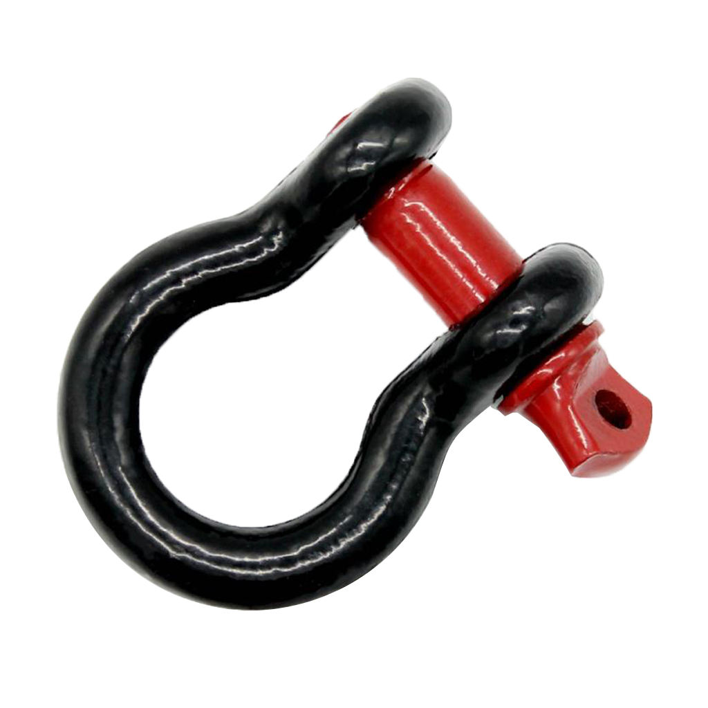 High Quality 3/4'' 2 Ton Tow Trailer Hook Red Black Bow Shackle Clevis D-Rings
