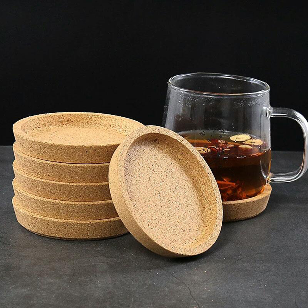 5pcs Natural Round Cork Cup Mat Coaster Tea Coffee Mug Drinks Holder Tableware Decor Durable Pad