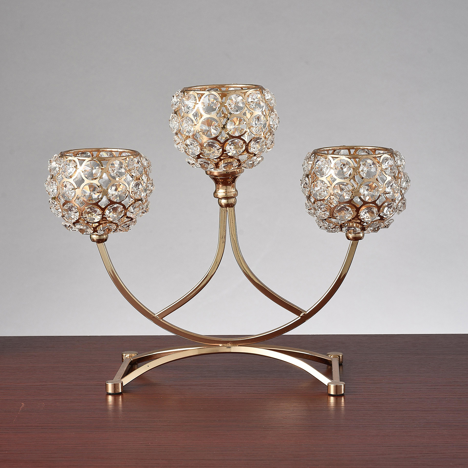 Modern Candle Holder 3-Arm Candelabra Wedding Party Centerpiece Ornaments