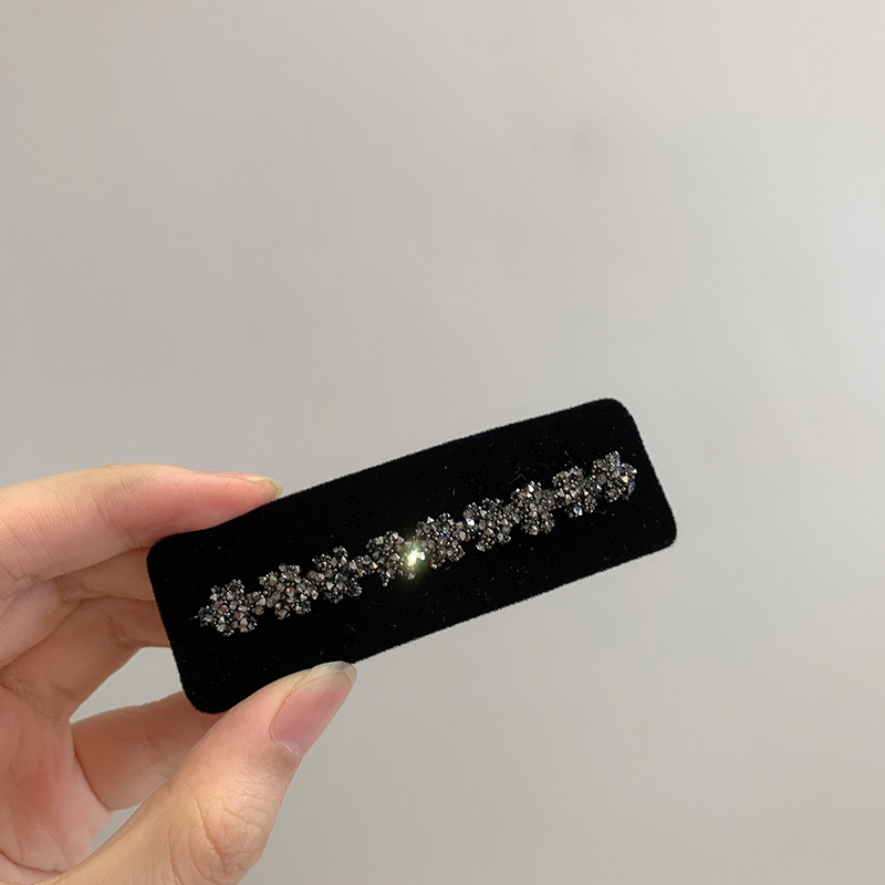Retro Schwarz Samt Haarnadeln für Haarspangen Frauen Kristall Strass Perle Koreanische Weibliche Haar Clips Schmuck Mädchen Zubehör – Detail 22