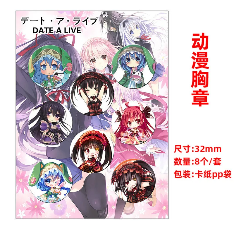 goddess costume 8 Pieces/Set 32mm Anime Collection Demon Slayer's Blade My Hero Academia Working Cell Date A Live Costumes Badges spider woman costume