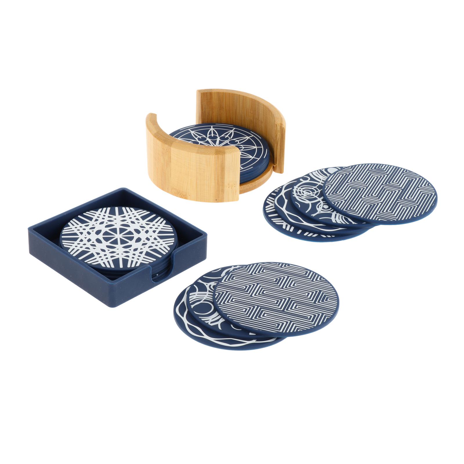 8piece Drinks Coasters Kitchen Cup Pads Coaster Holder Home Decoration