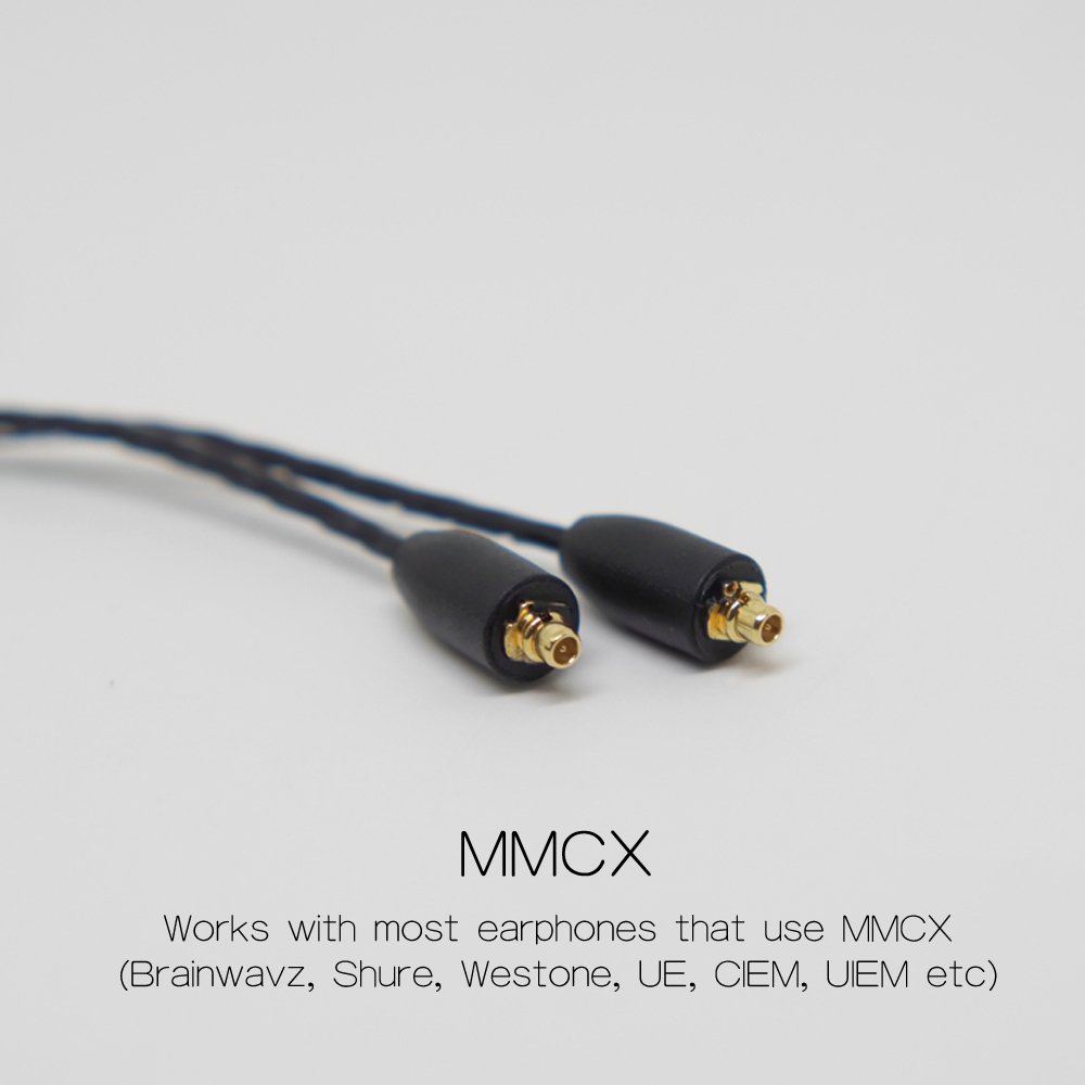 OFC Replacement MMCX Aux Cable Extension Cord For Shure Aonic 3 4 5 215 Headphones Earphones