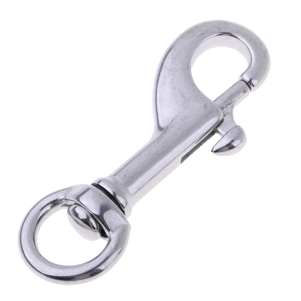 Stainless Steel Round Eye Swivel Bolt Snap Hook Dog Chain Clip 68mm