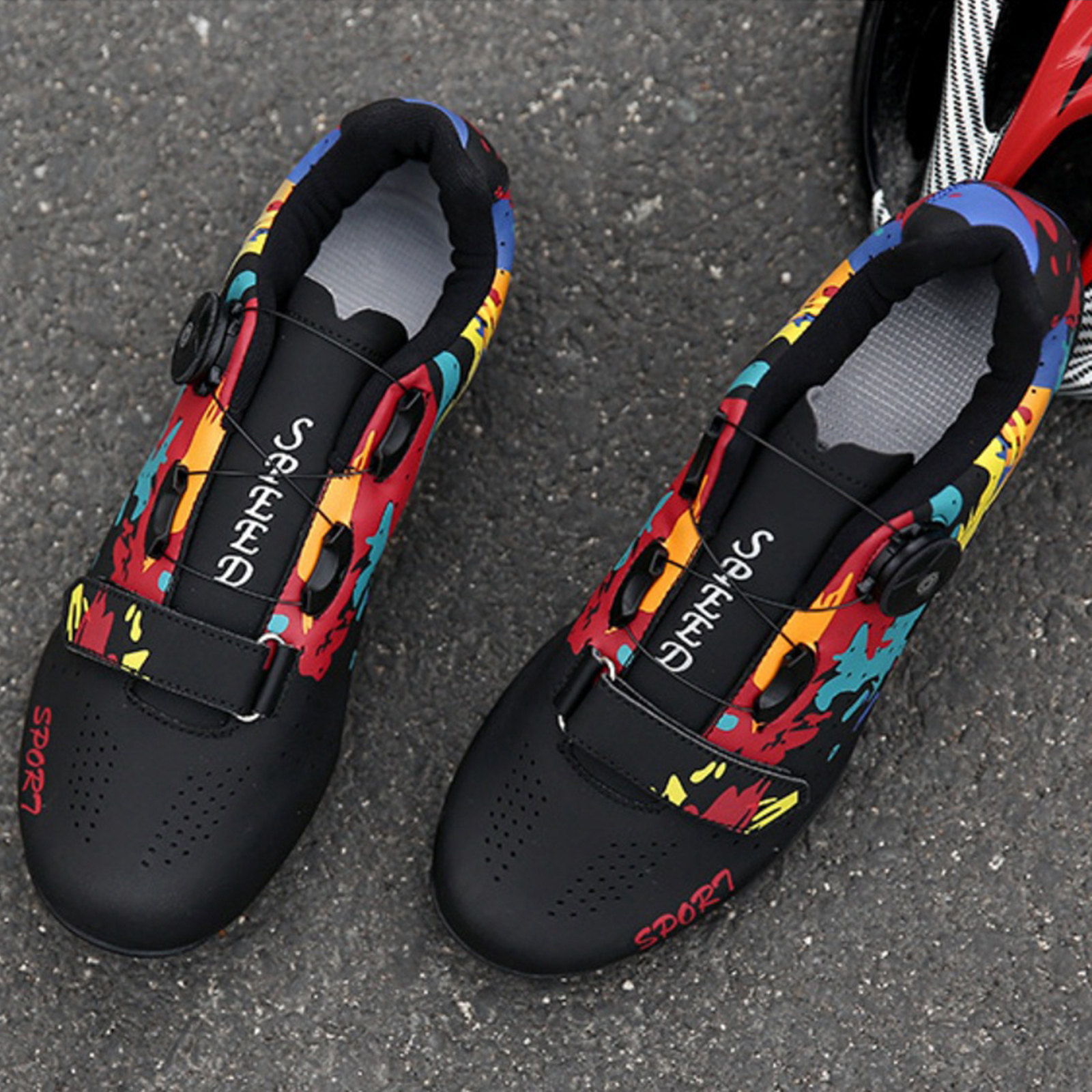 Breathable Road Bike Shoes Bicycle Cycling for SPD/Look Cleats Low-cut Shoes
