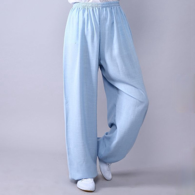 Pantaloni Donna Per Arti Marziali - Cotone E Lino, Comodi Per Tai Chi, Kung Fu E Yoga