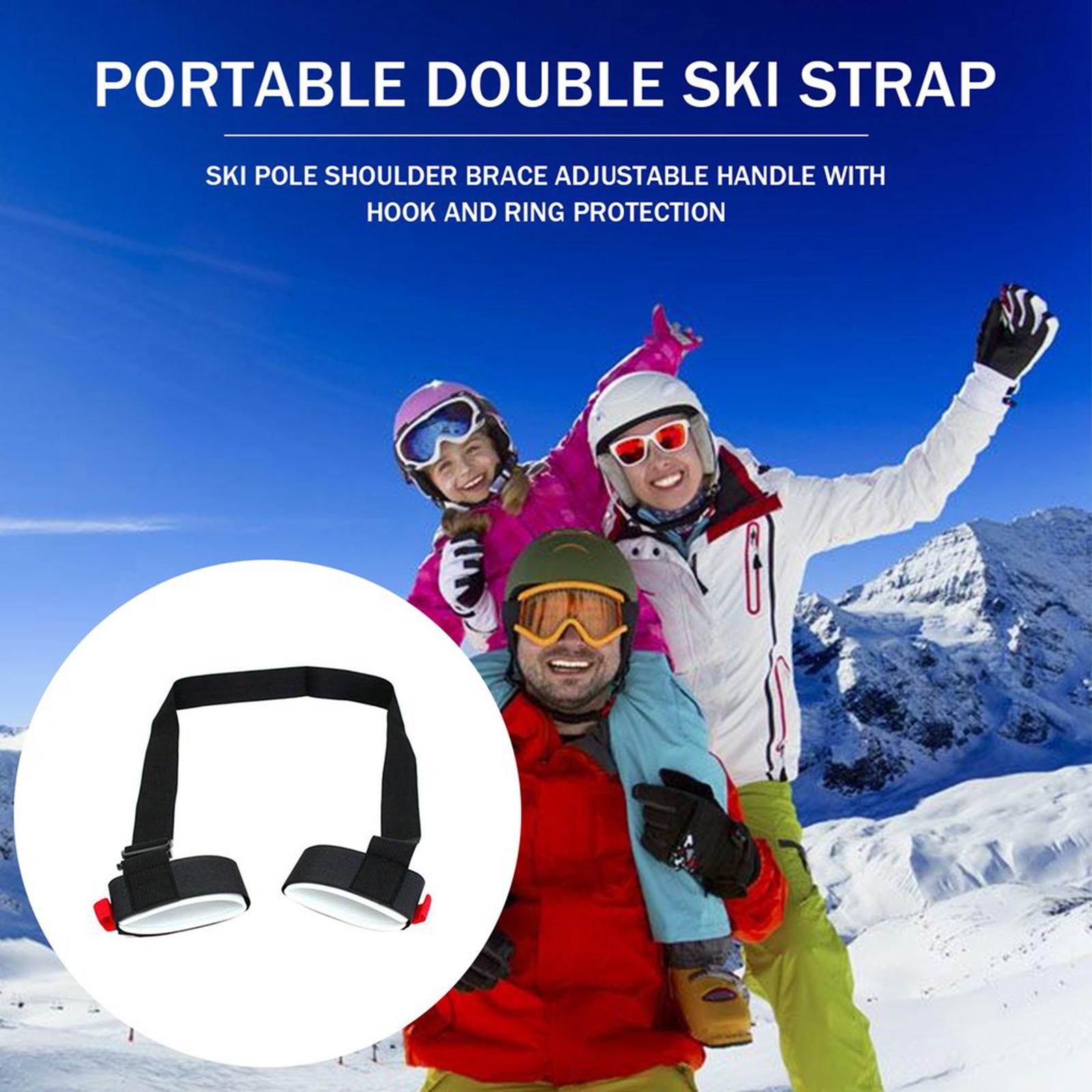 Ski Straps Adjustable Ski Wraps Easy Transportation Ski Gear Skiing Accessory Shoulder Sling for Snowboard Ski Women