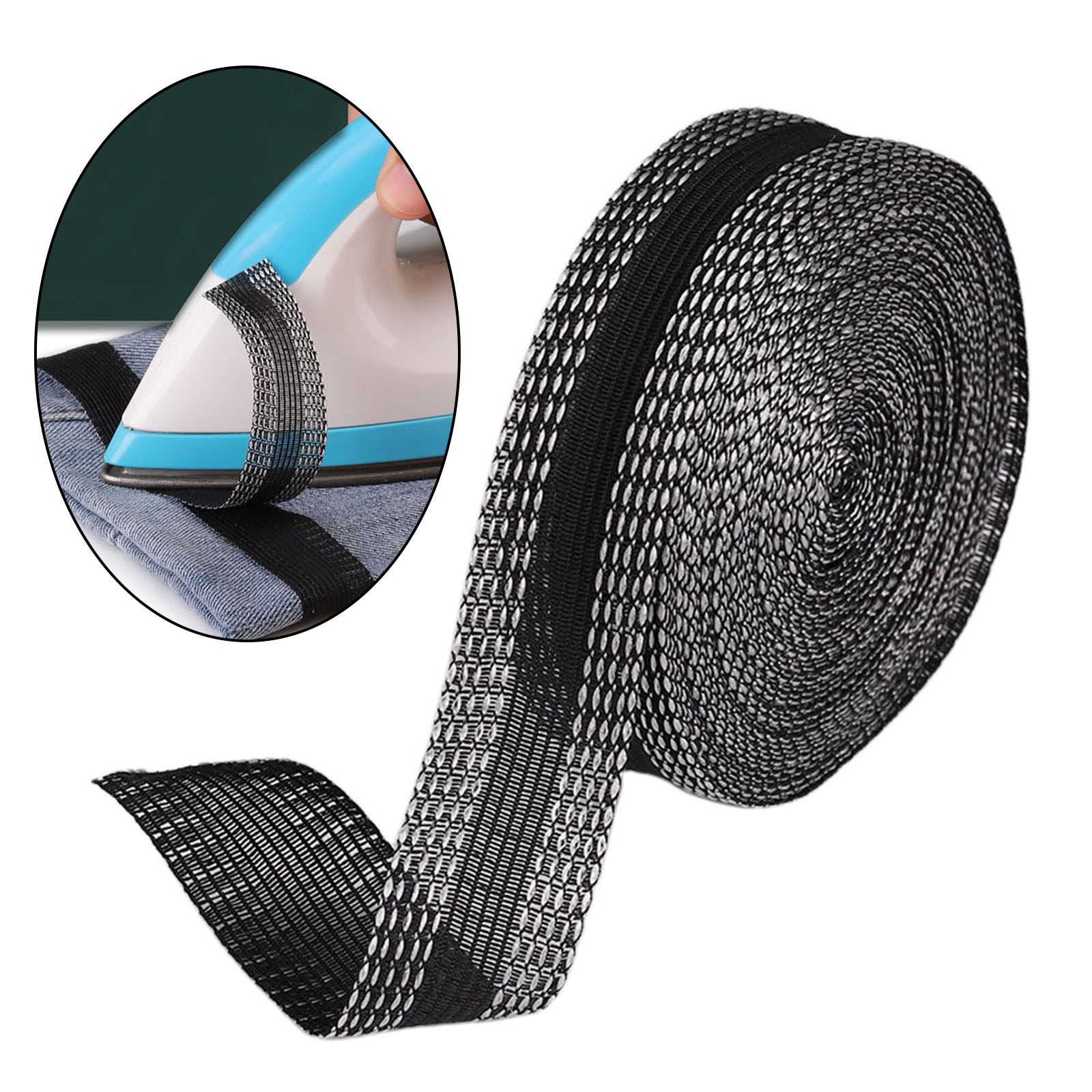 1 Roll Trouser Edge Shorten Pants Mouth Aid Curling Tape Paste Pants Mouth Self-adhesive Paste Pants Apparel Sewing Fabric